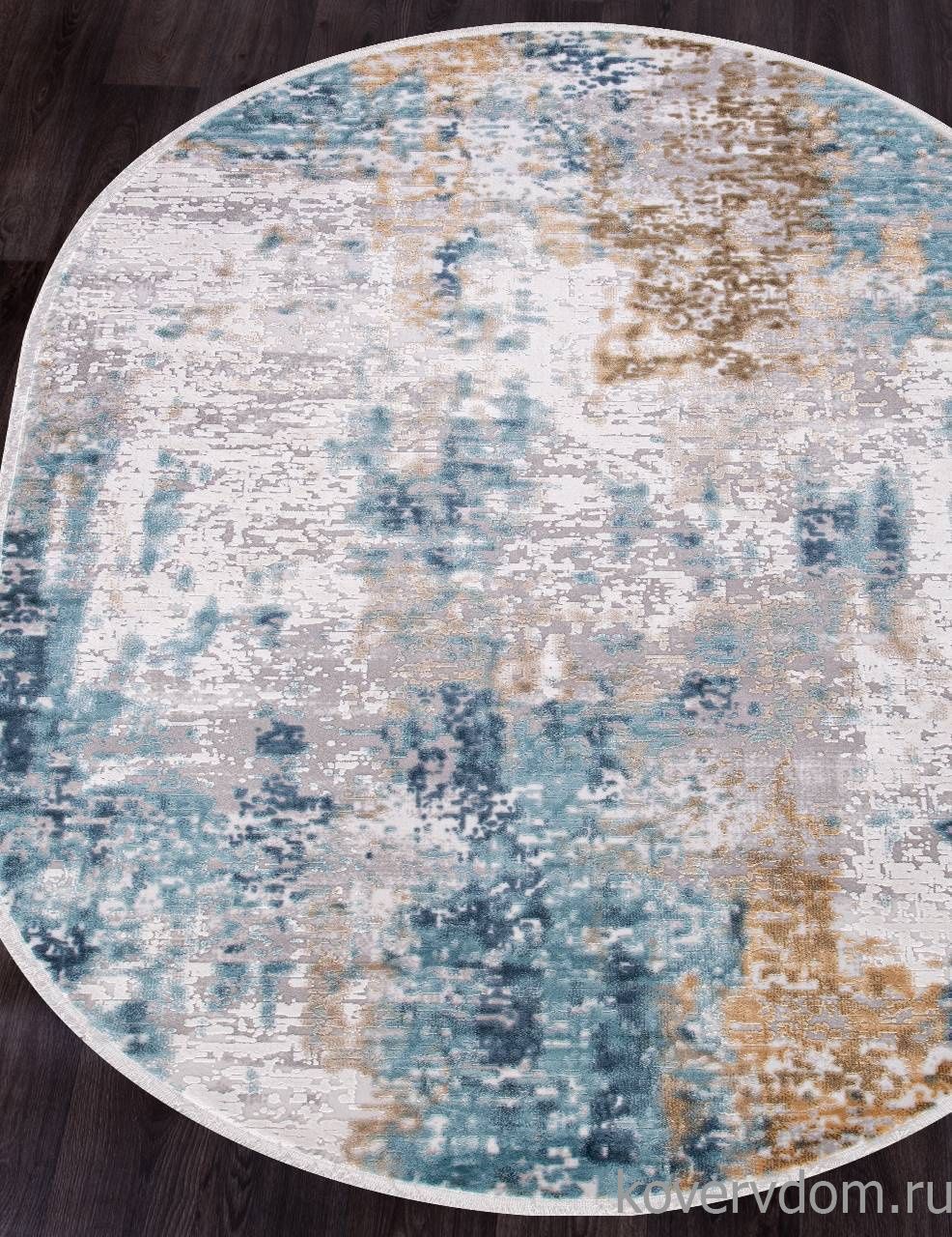 Ковер ALLURES 12004 CREAM / BLUE Овал Ковер ALLURES 12004 CREAM / BLUE Овал