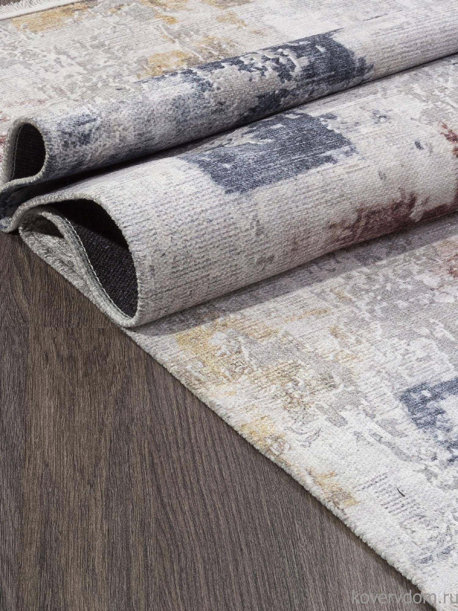 Ковер из полиэстера ЛОТУС AB105A СЕРЫЙ / КРАСНЫЙ Ковер из полиэстера ЛОТУС AB105A СЕРЫЙ / КРАСНЫЙ