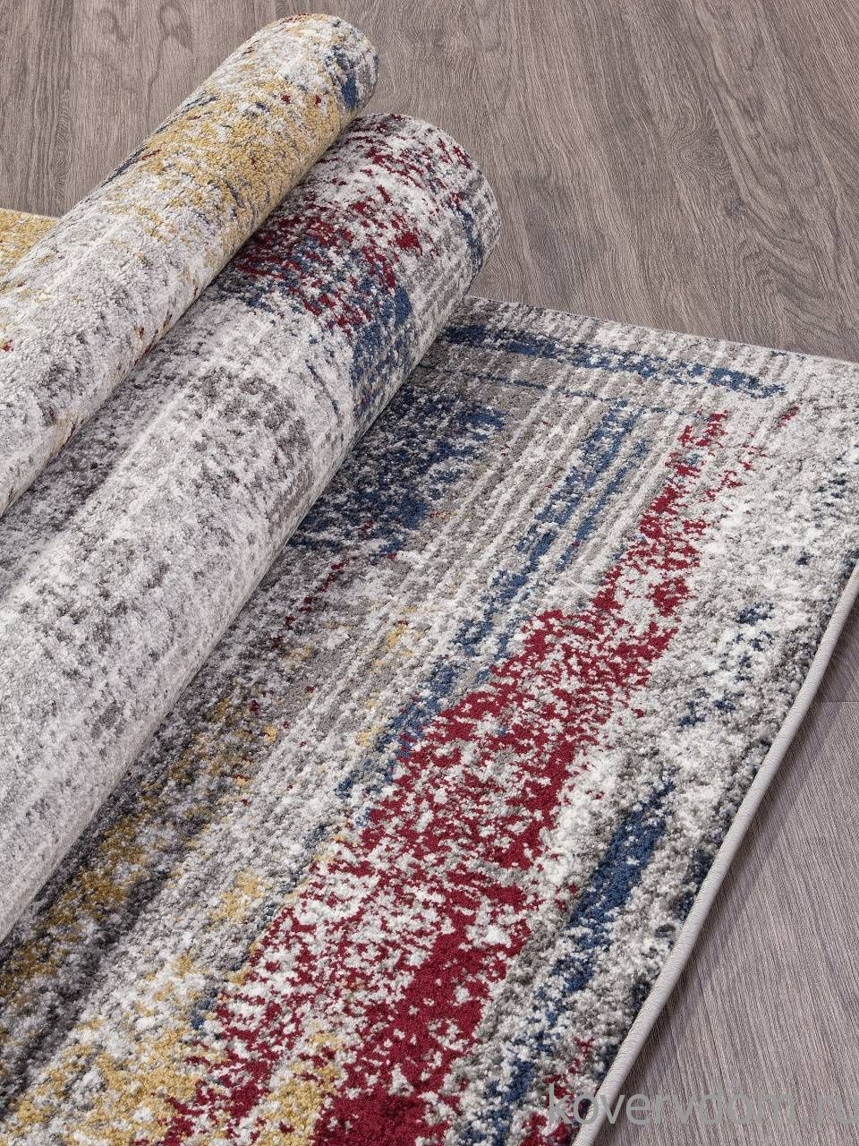 Ковер LONDON D838 GRAY-RED Ковер LONDON D838 GRAY-RED