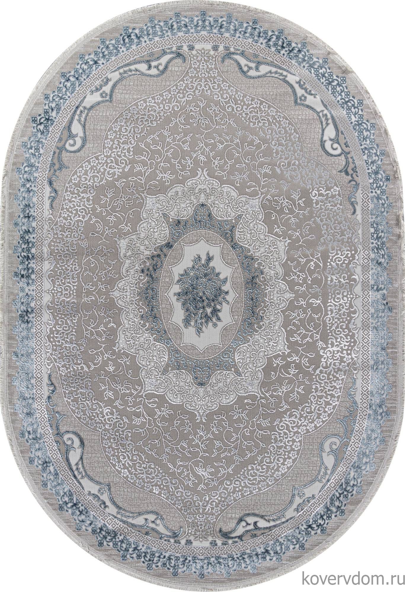 Ковер EFSAN Q010A CREAM SHRINK / BLUE FDY Овал