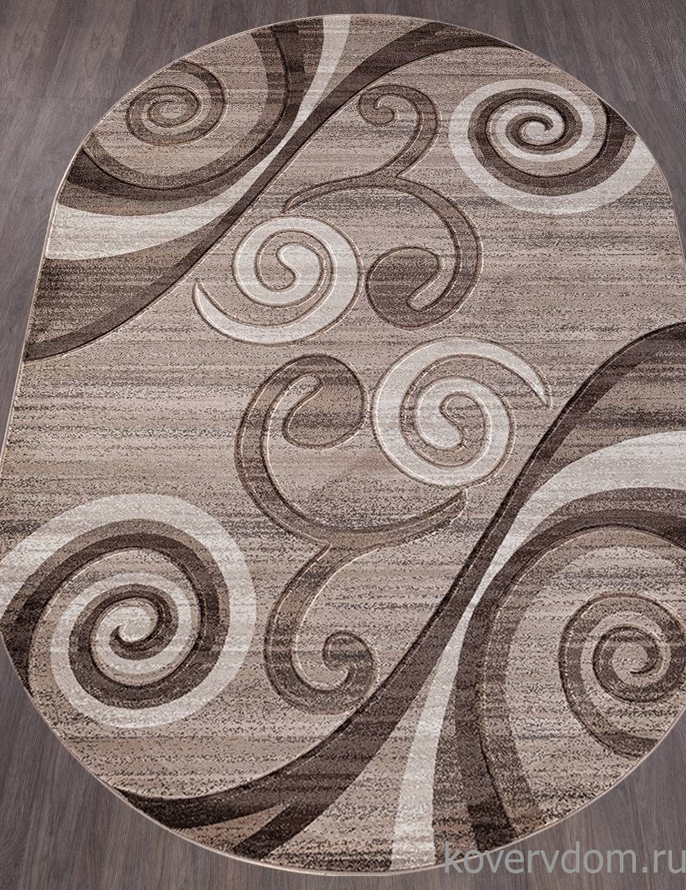 Ковер MEGA CARVING D263 LIGHT BEIGE Овал Ковер MEGA CARVING D263 LIGHT BEIGE Овал