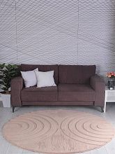 Круглый ковер RABBIT CARVING PX4005 BROWN / BROWN Круг