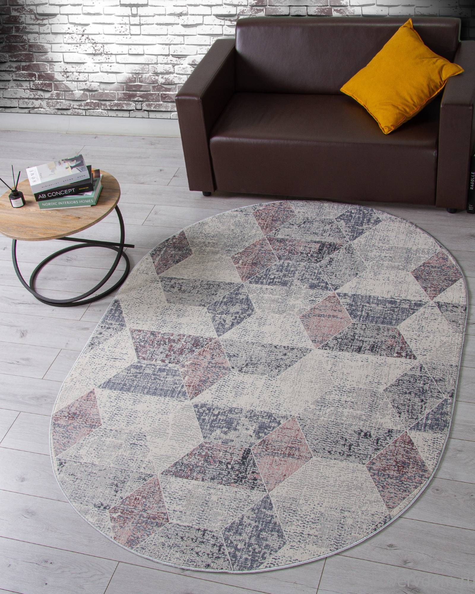 Ковер ZUMMA F257 PINK Овал