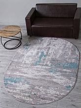 Ковер бирюзовый PALERMO F279 GRAY Овал