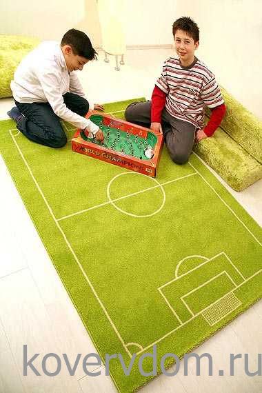 Детский развивающий игровой рельефный 3D ковер Футбольное поле