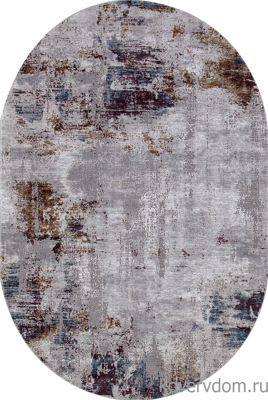 Ковер QUANTUM 03002G GREY / GREY Овал Ковер QUANTUM 03002G GREY / GREY Овал