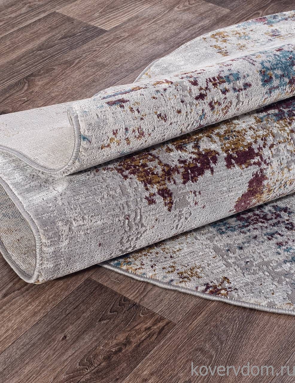 Ковер QUANTUM 03002G GREY / GREY Овал Ковер QUANTUM 03002G GREY / GREY Овал