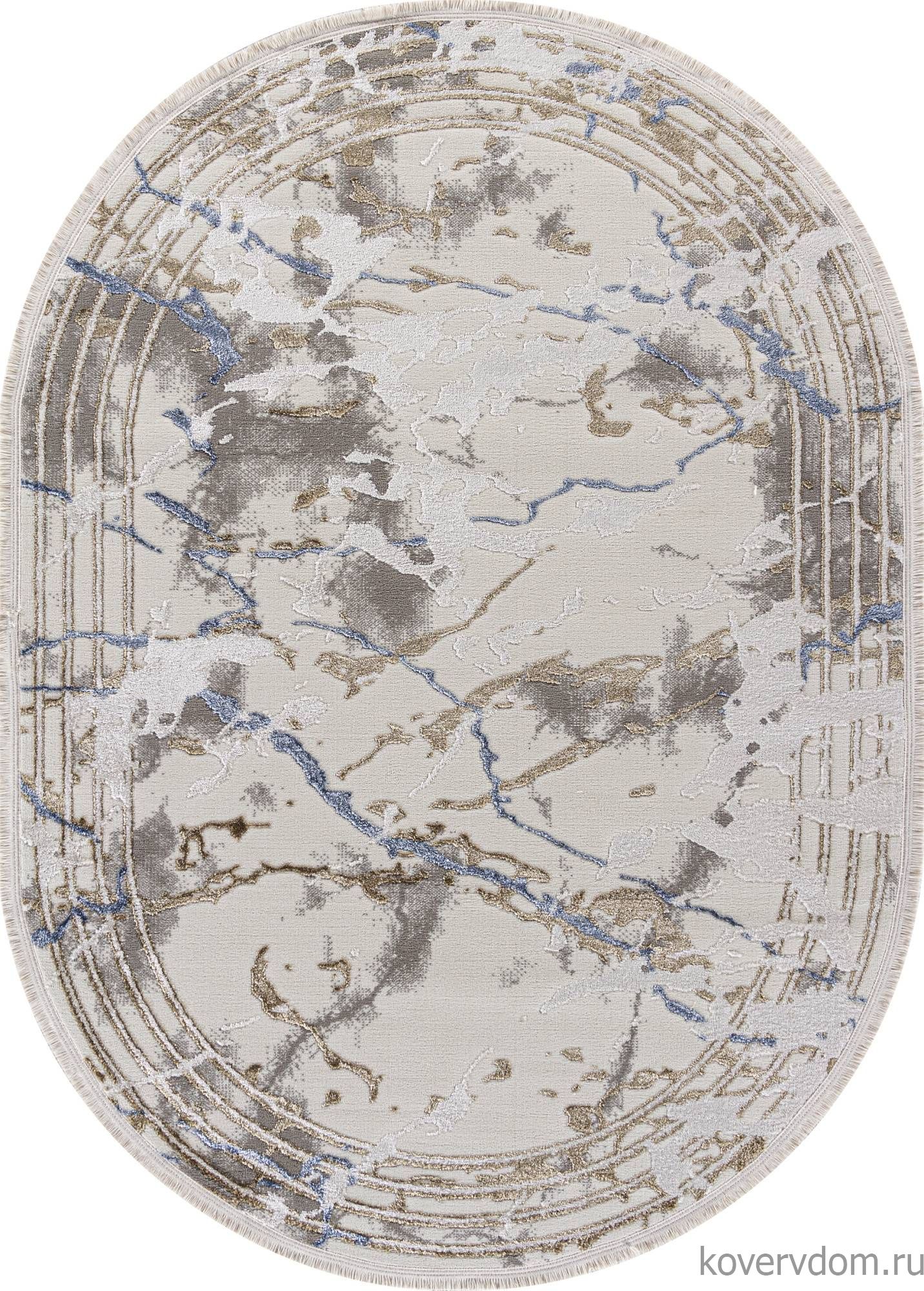 Ковер MOSSO 27243A GRY / NAVY Овал