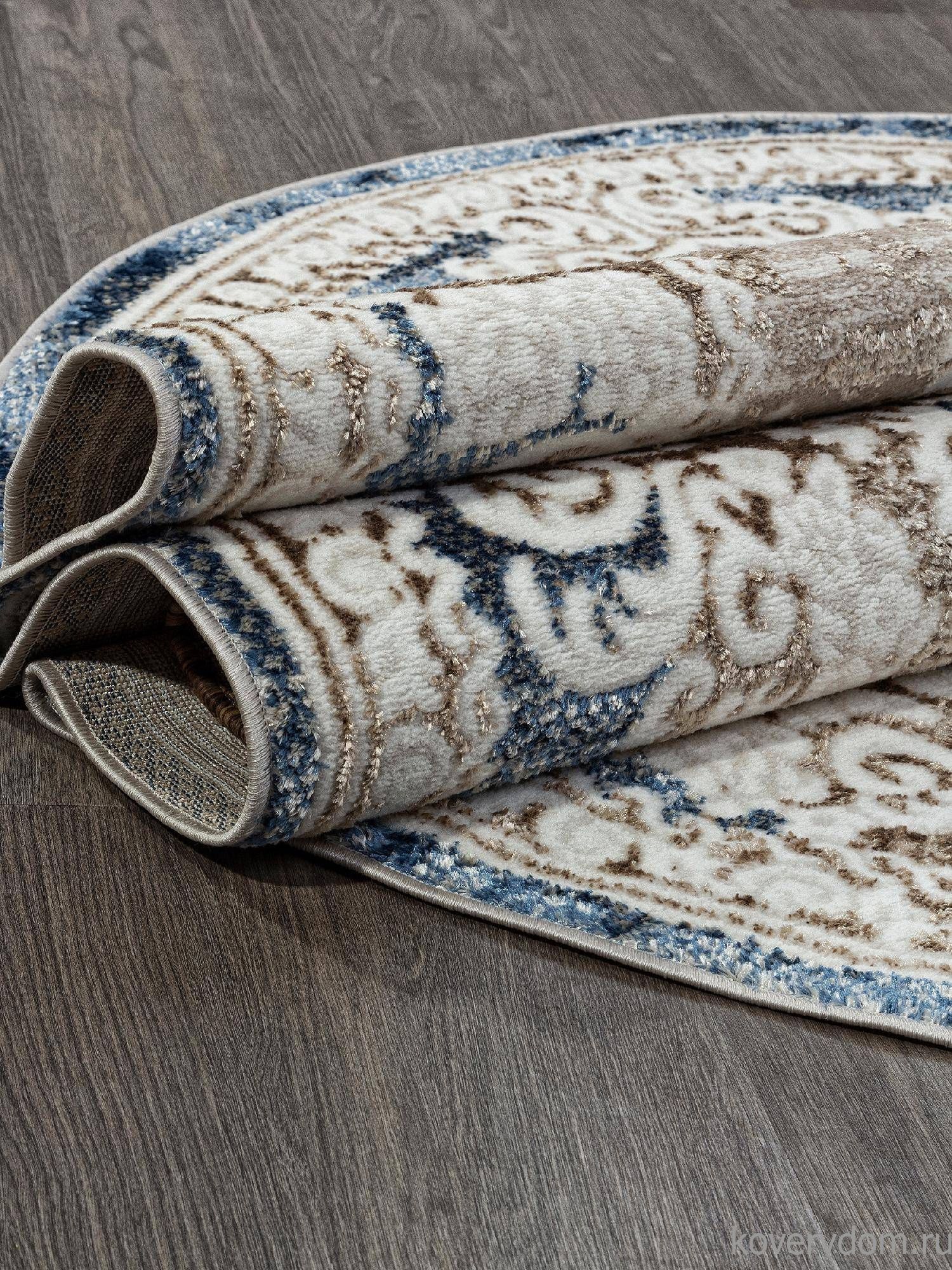Ковер ANTEP O1701 630 CREAM / BLUE Овал Ковер ANTEP O1701 630 CREAM / BLUE Овал
