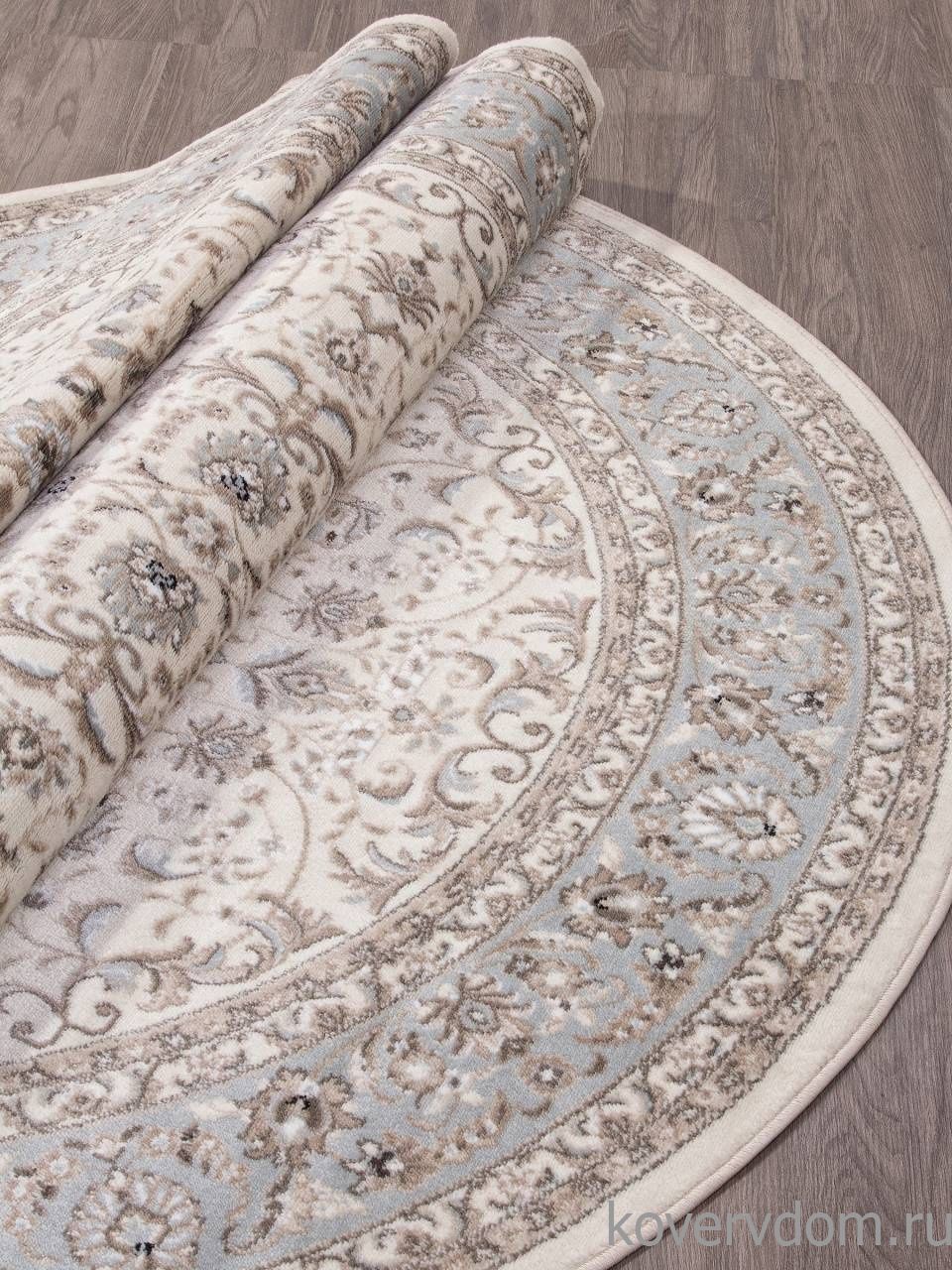 Ковер VALENCIA DELUXE F014 CREAM-L.BLUE Овал Ковер VALENCIA DELUXE F014 CREAM-L.BLUE Овал