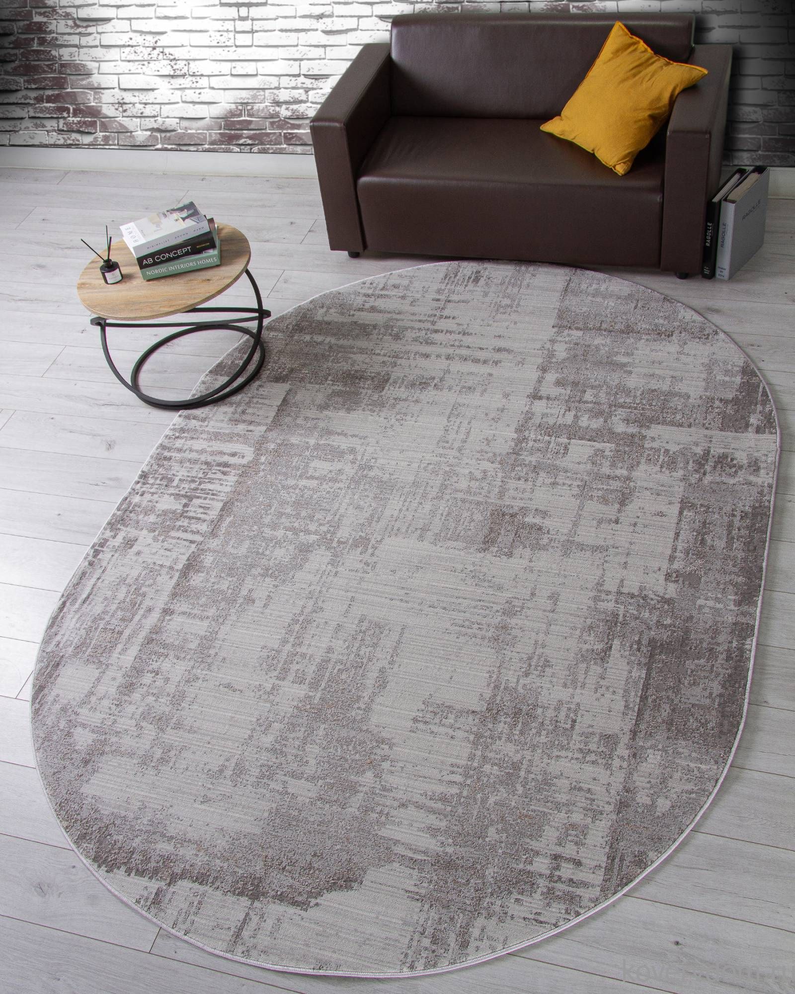 Ковер GRAFF F237 GRAY-BEIGE Овал