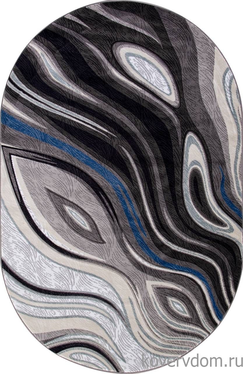 Ковер MEGA CARVING 1385 GRAY Овал Ковер MEGA CARVING 1385 GRAY Овал