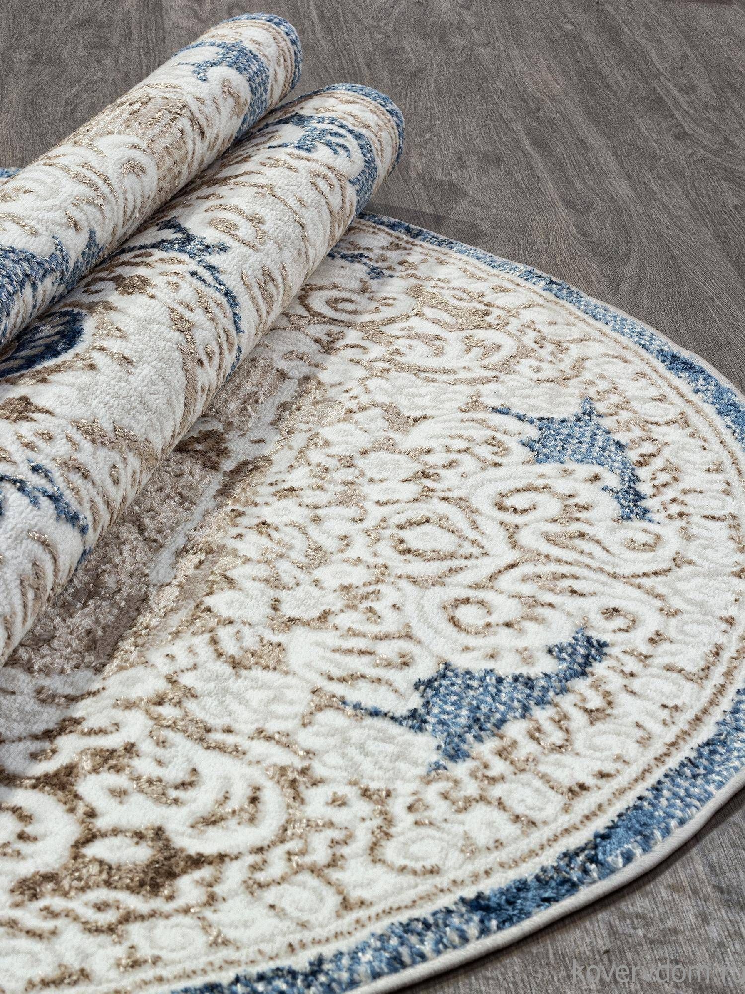 Ковер ANTEP O1701 630 CREAM / BLUE Овал Ковер ANTEP O1701 630 CREAM / BLUE Овал