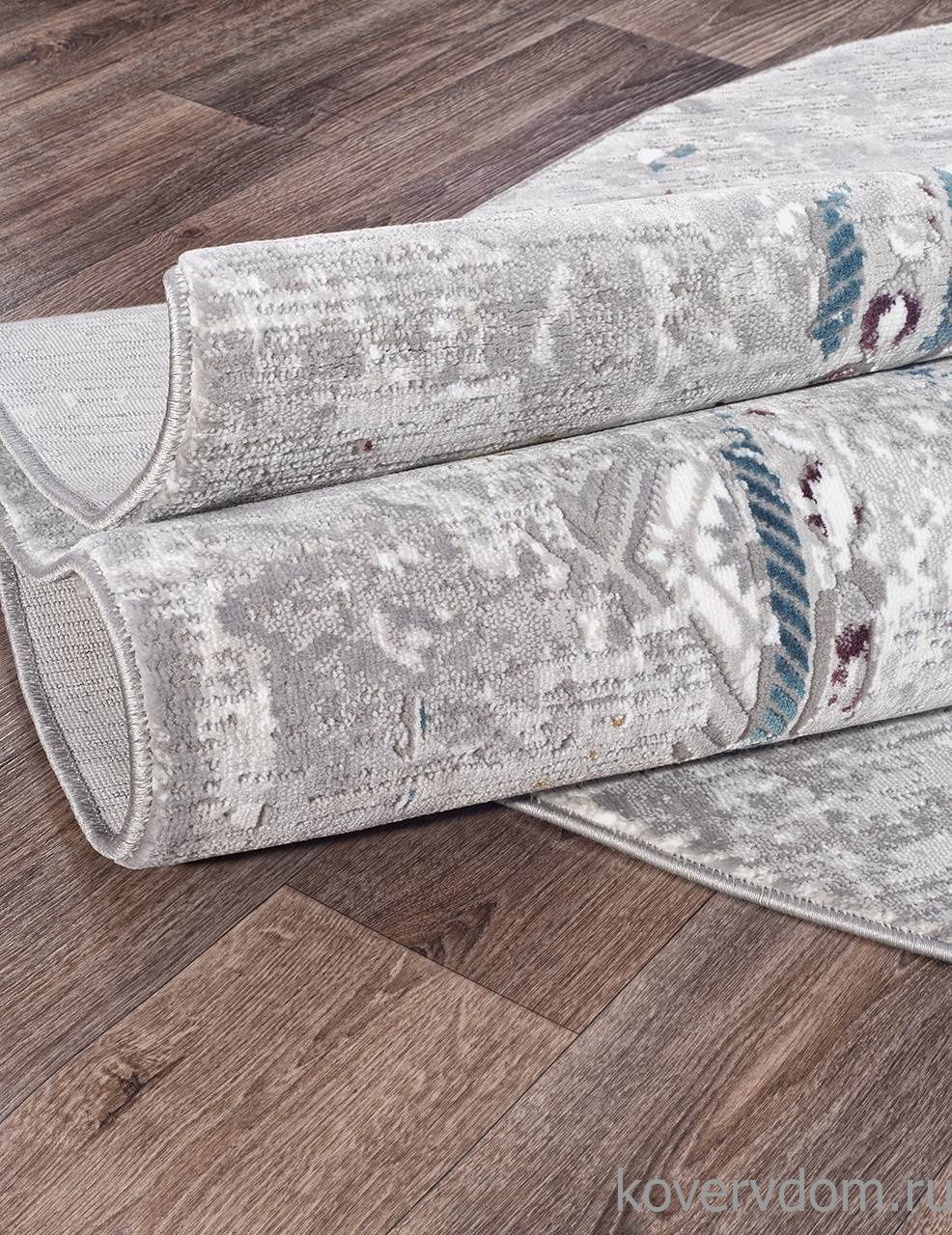 Ковер QUANTUM 03007G GREY / GREY Овал Ковер QUANTUM 03007G GREY / GREY Овал