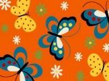 Детский ковер Яркие бабочки Кристэл 0772 orange
