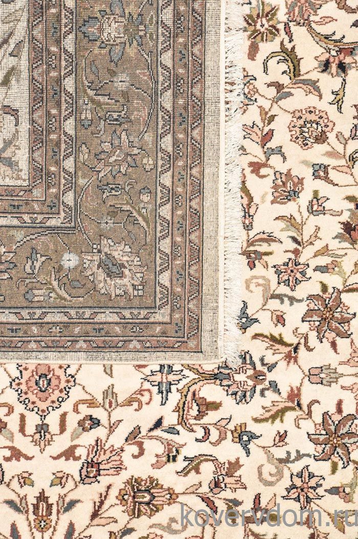 Ковер ручной работы 100% шерсть Kashan 7-52 Creme Brown Ковер ручной работы 100% шерсть Kashan 7-52 Creme Brown