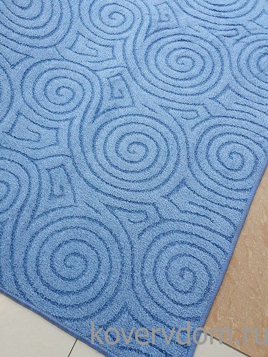 Однотонный ковер-палас ARGO 514 синий 