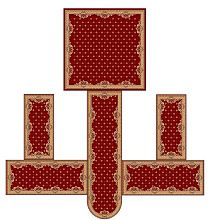 Ковровая композиция в храм красно-бордовая 41812-04