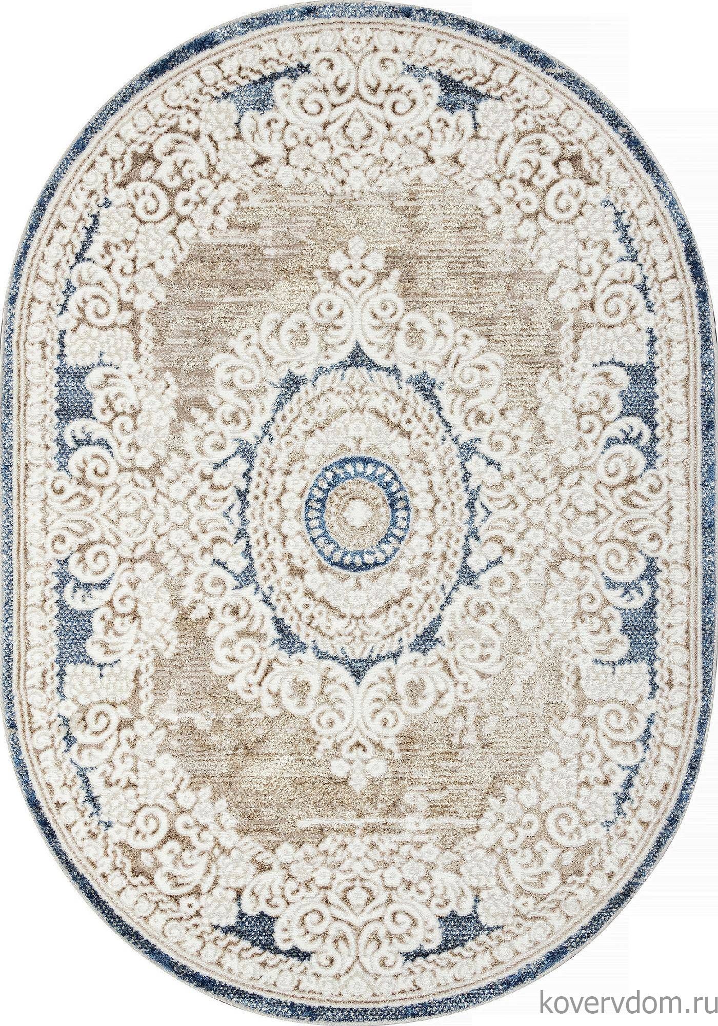 Ковер ANTEP O1701 630 CREAM / BLUE Овал Ковер ANTEP O1701 630 CREAM / BLUE Овал