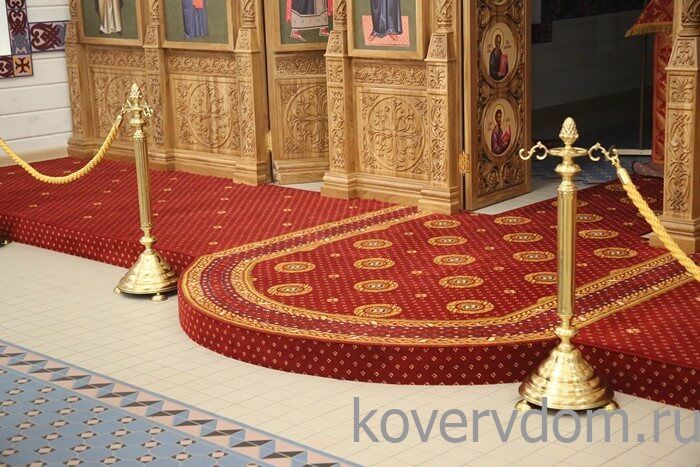 Полушерстяное ковровое покрытие с укладкой в храм