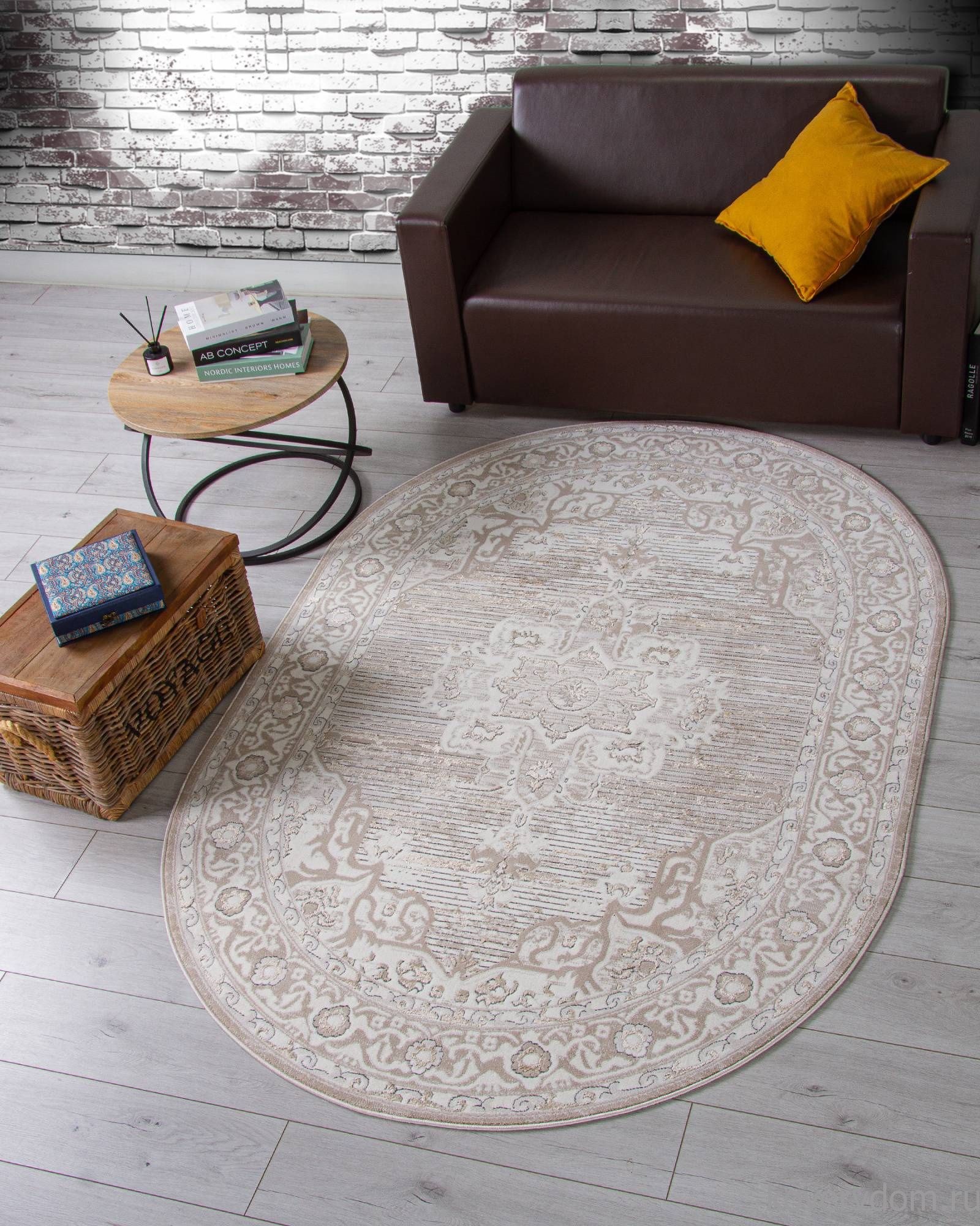 Ковер NOVA 04089A CREAM HB / LIGHT GRI HB Овал Ковер NOVA 04089A CREAM HB / LIGHT GRI HB Овал