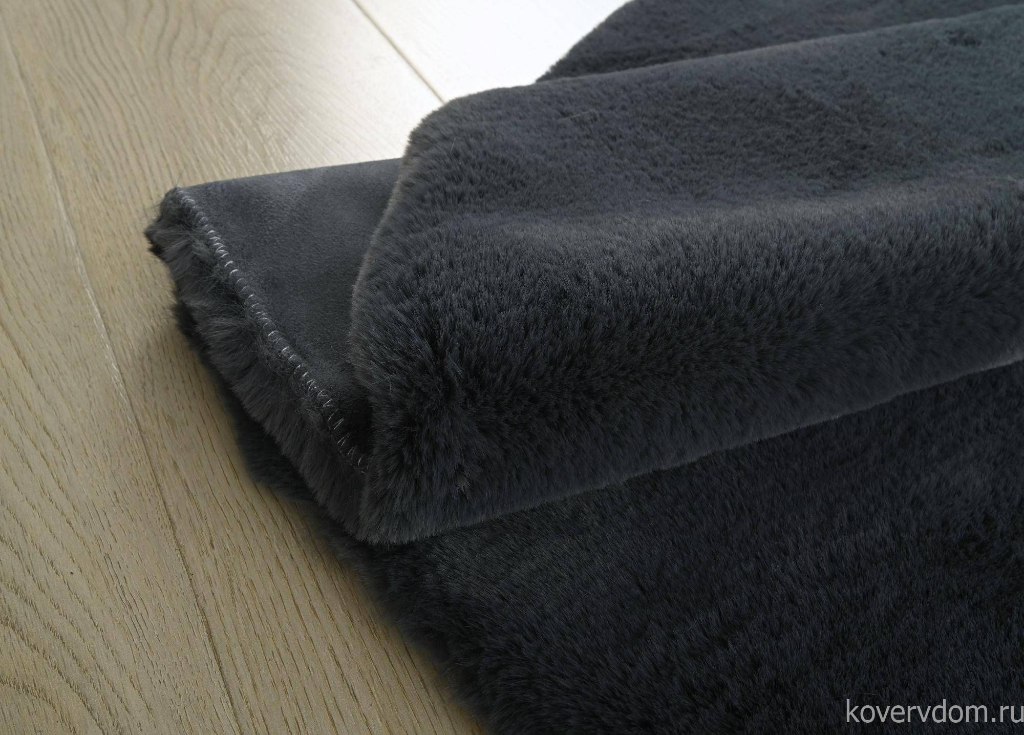 Ковер из искусственного меха RABBIT PREMIUM MS1000 ANTRACITE Круг